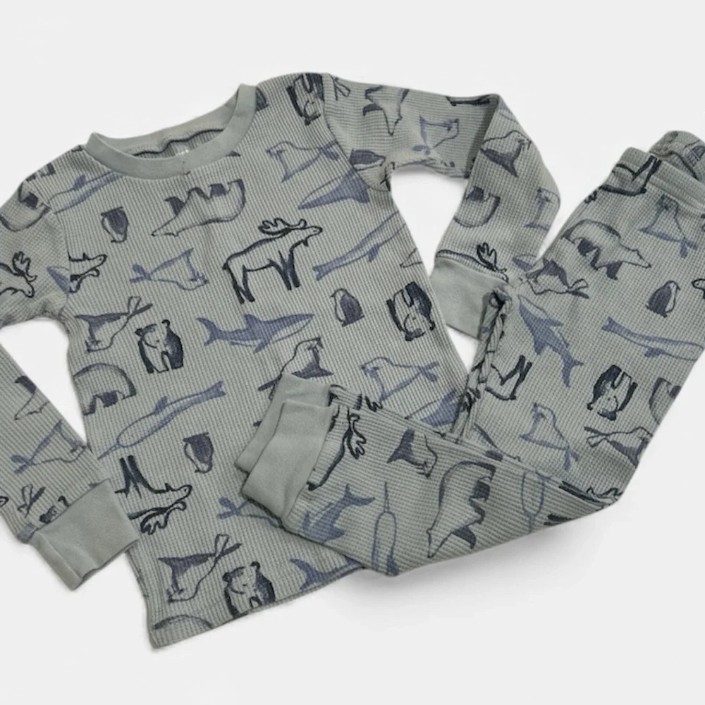 Carter’s Kids Pajamas with Animal Print - Gray